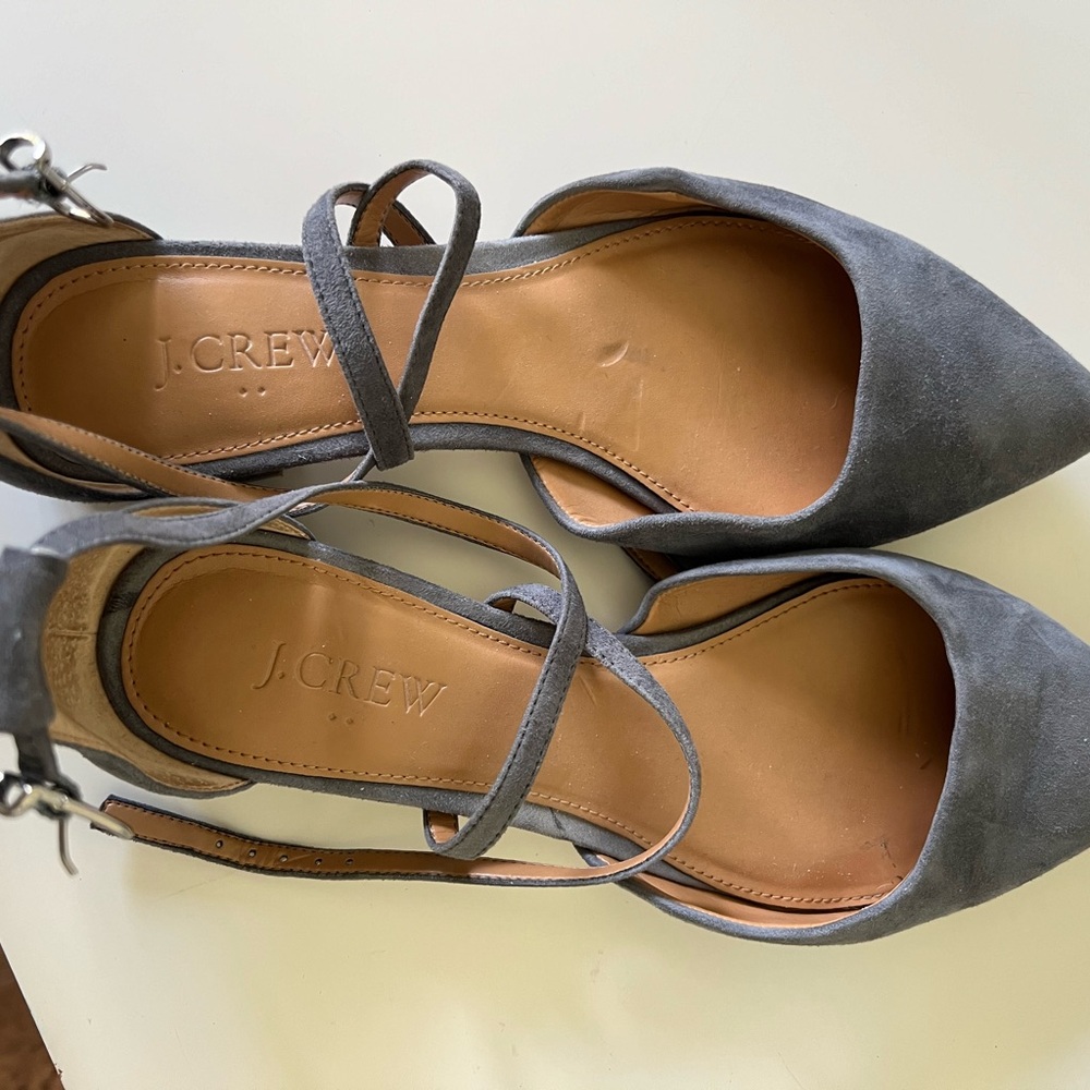 Jcrew ankle wrap shoes.